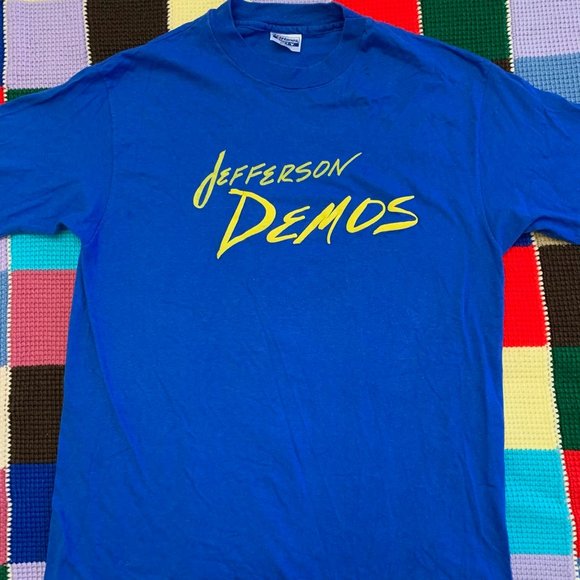 Vintage 80s Jefferson Demos Puff Print Graphic Tee Music Recording Demol… - Picture 5 of 12